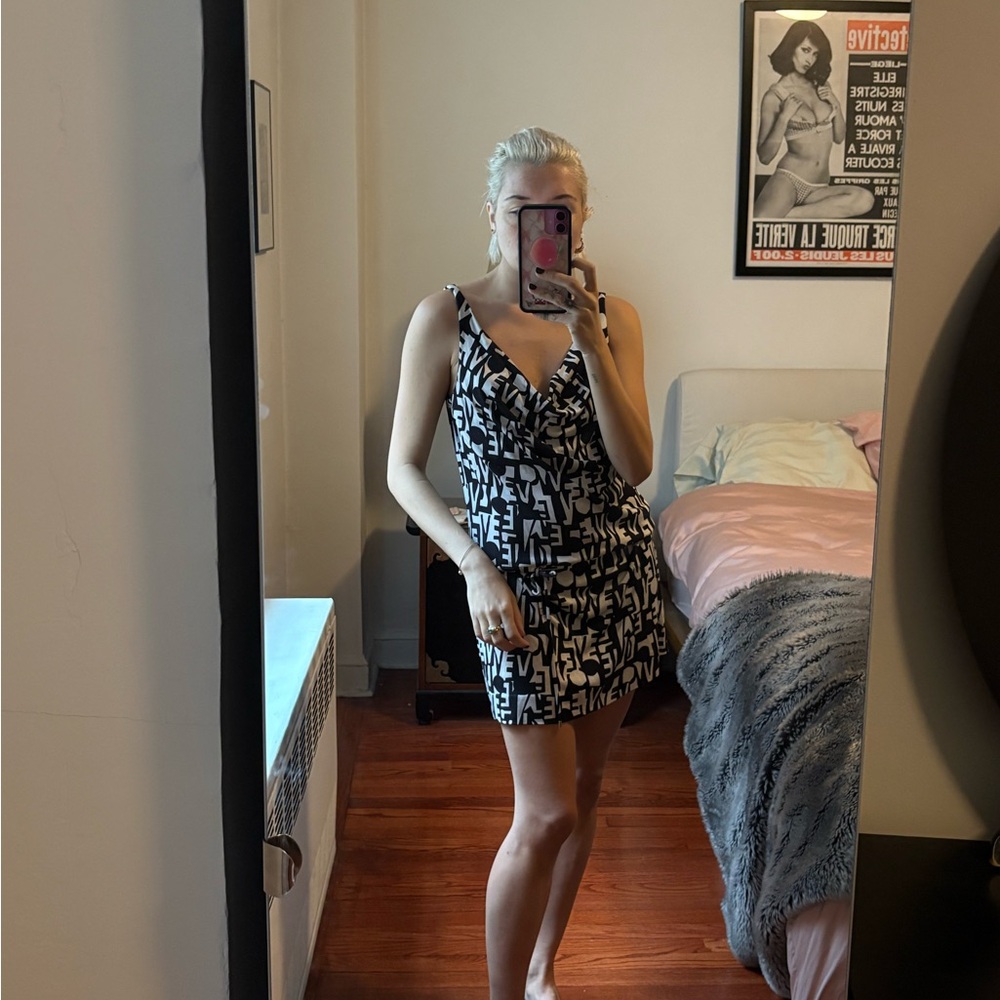 Diane Von Furstenberg Black+ White Mini LOVE Dress